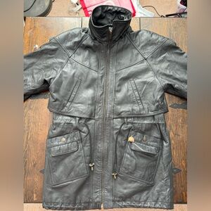 Gio-Armand Confection Black Long
Leather Coat Size M from Italy Men’s